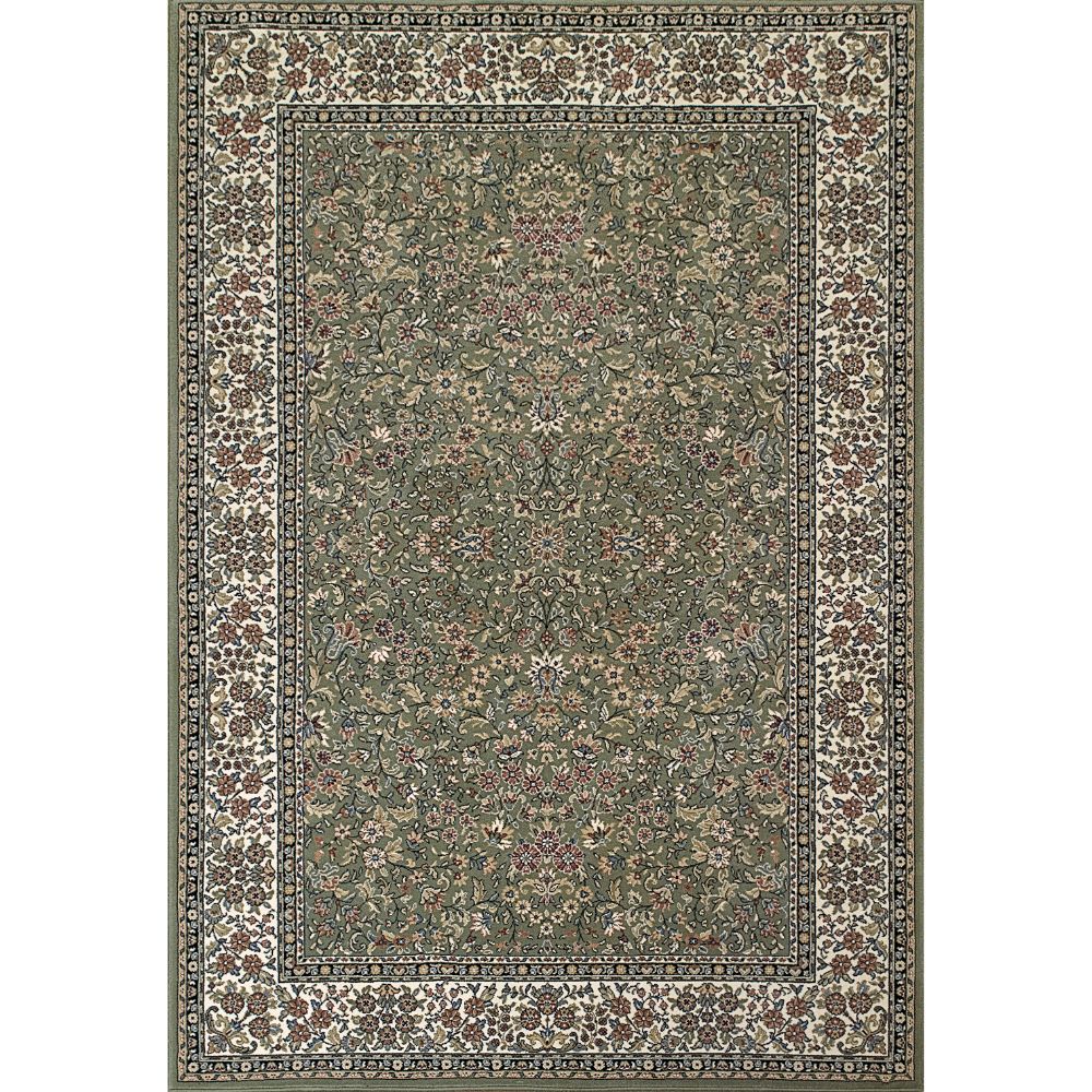 Dynamic Rugs 57078-4444 Ancient Garden 5.3 Ft. X 7.7 Ft. Rectangle Rug in Green/Ivory